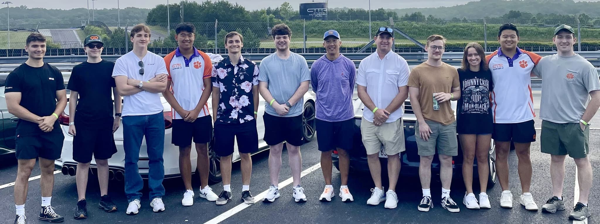 Racers at community event