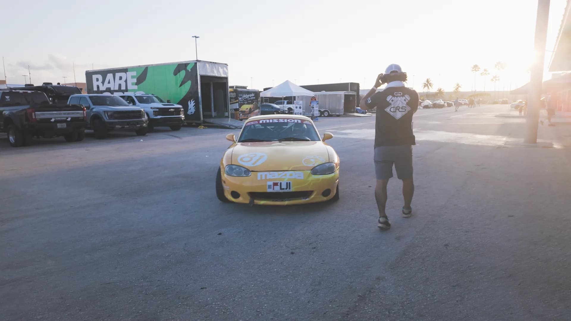 Paddock at golden hour