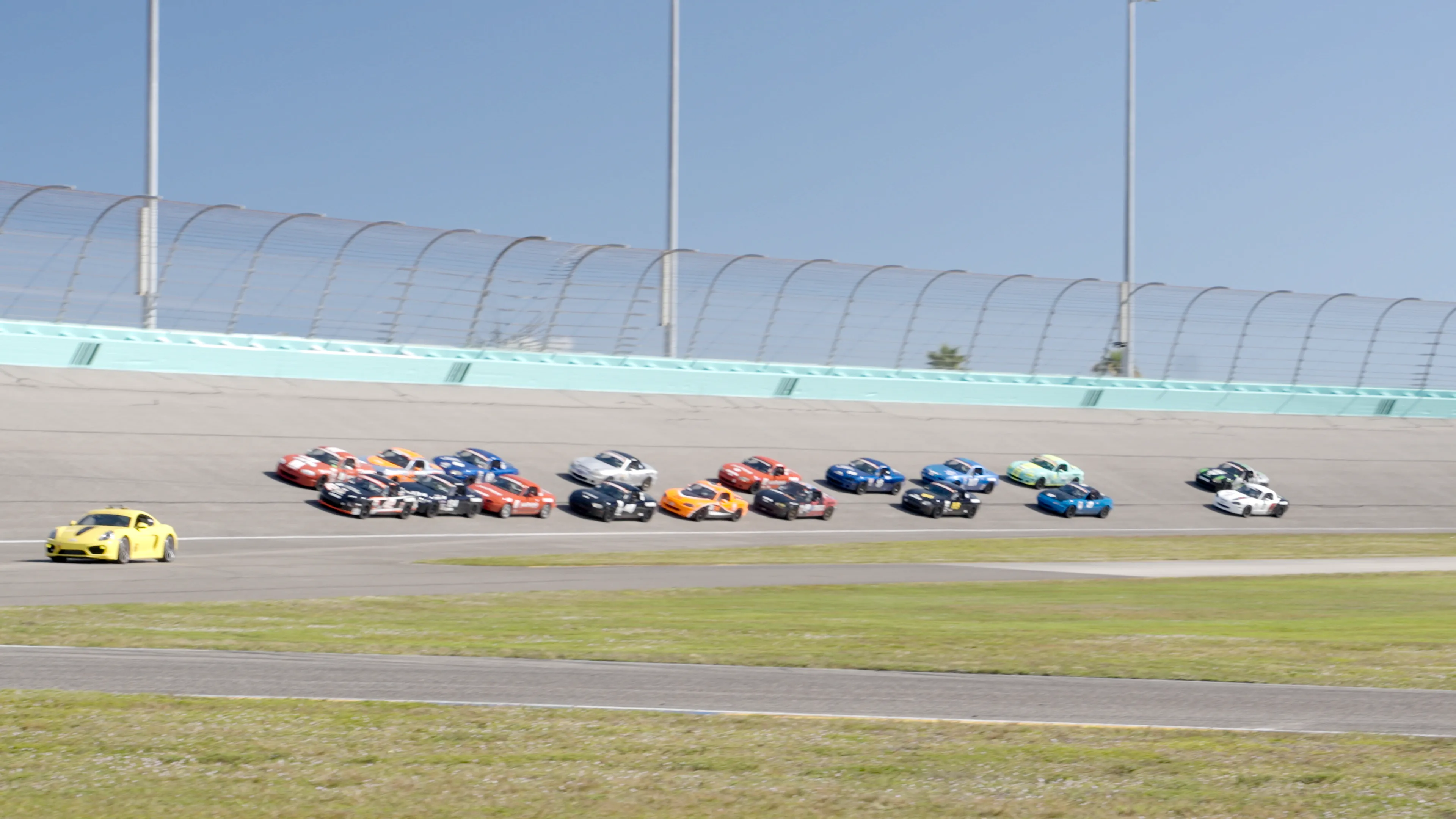 Spec Miata pack racing